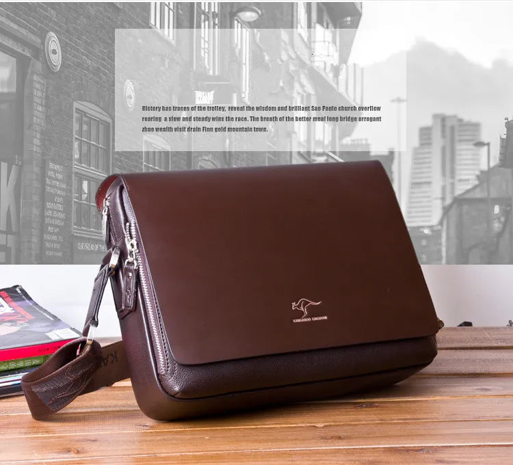 New Arrived Luxury Brand Men's Messenger Bag Vintage PU Leather Shoulder Bag Handsome Crossbody Handbags