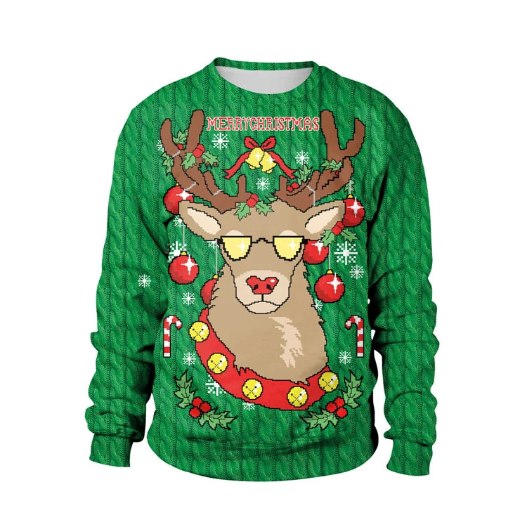 2024 Ugly Christmas Sweater For gift Santa Elf Funny Pullover Womens Mens Jerseys Party Birthday SnowmanXmas Sweatshirt