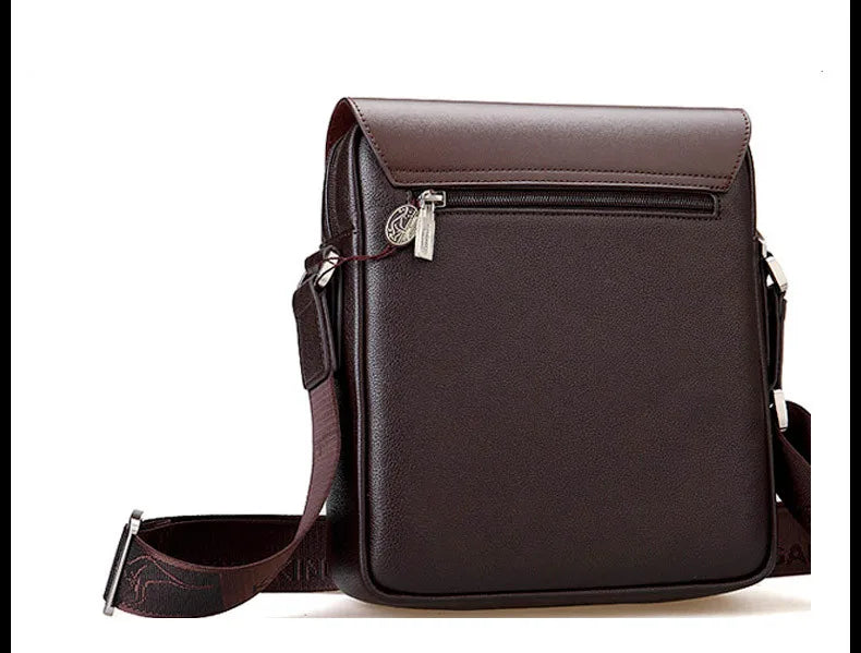 New Arrived Luxury Brand Men's Messenger Bag Vintage PU Leather Shoulder Bag Handsome Crossbody Handbags