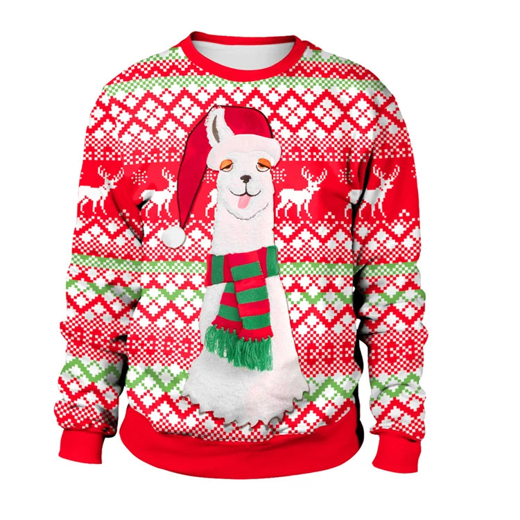 2024 Ugly Christmas Sweater For gift Santa Elf Funny Pullover Womens Mens Jerseys Party Birthday SnowmanXmas Sweatshirt