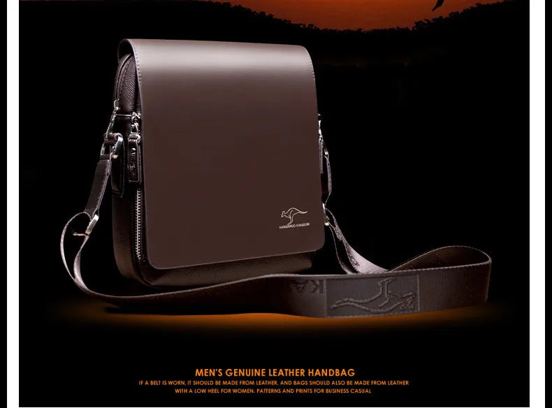 New Arrived Luxury Brand Men's Messenger Bag Vintage PU Leather Shoulder Bag Handsome Crossbody Handbags