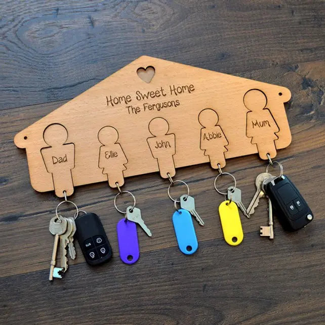 Mr and Mrs Keyring Hooks - Wedding Present Gift Couple Keyrings Him and Her Keys