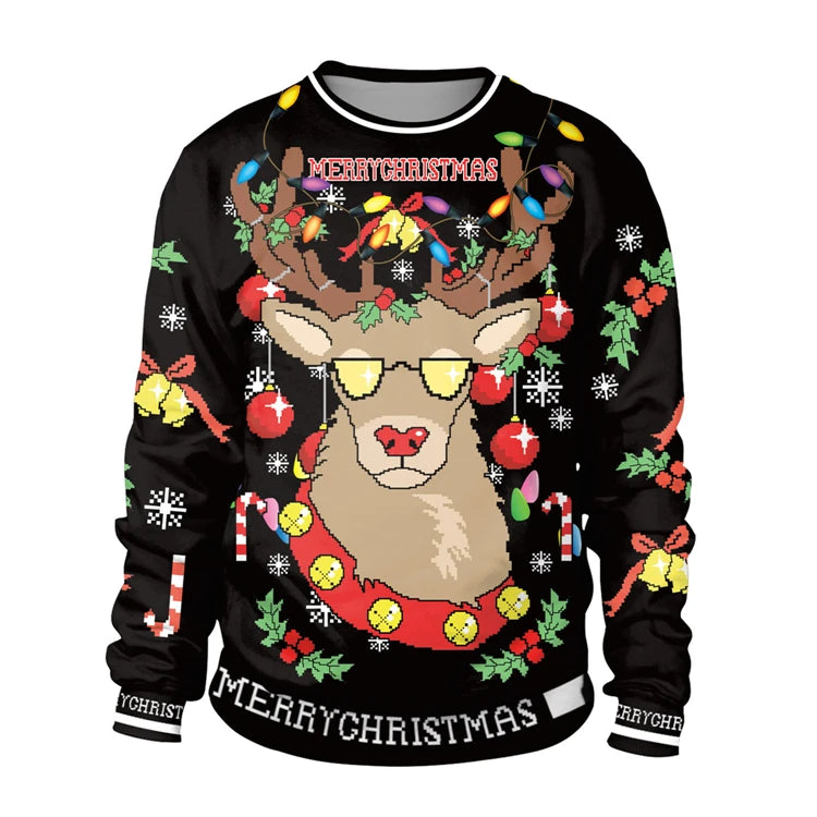 2024 Ugly Christmas Sweater For gift Santa Elf Funny Pullover Womens Mens Jerseys Party Birthday SnowmanXmas Sweatshirt