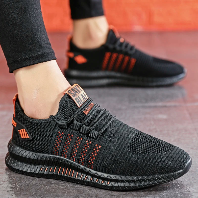 Fashion Sneakers Lightweight Men Casual Shoes Breathable Male Footwear Lace Up Walking Shoe