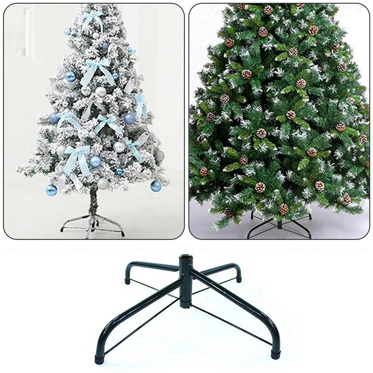 35/40/45/50cm Christmas Tree Base Stand Foldable Xmas Trees Bottom Mount Brackets Holiday Party Decoration Gadgets