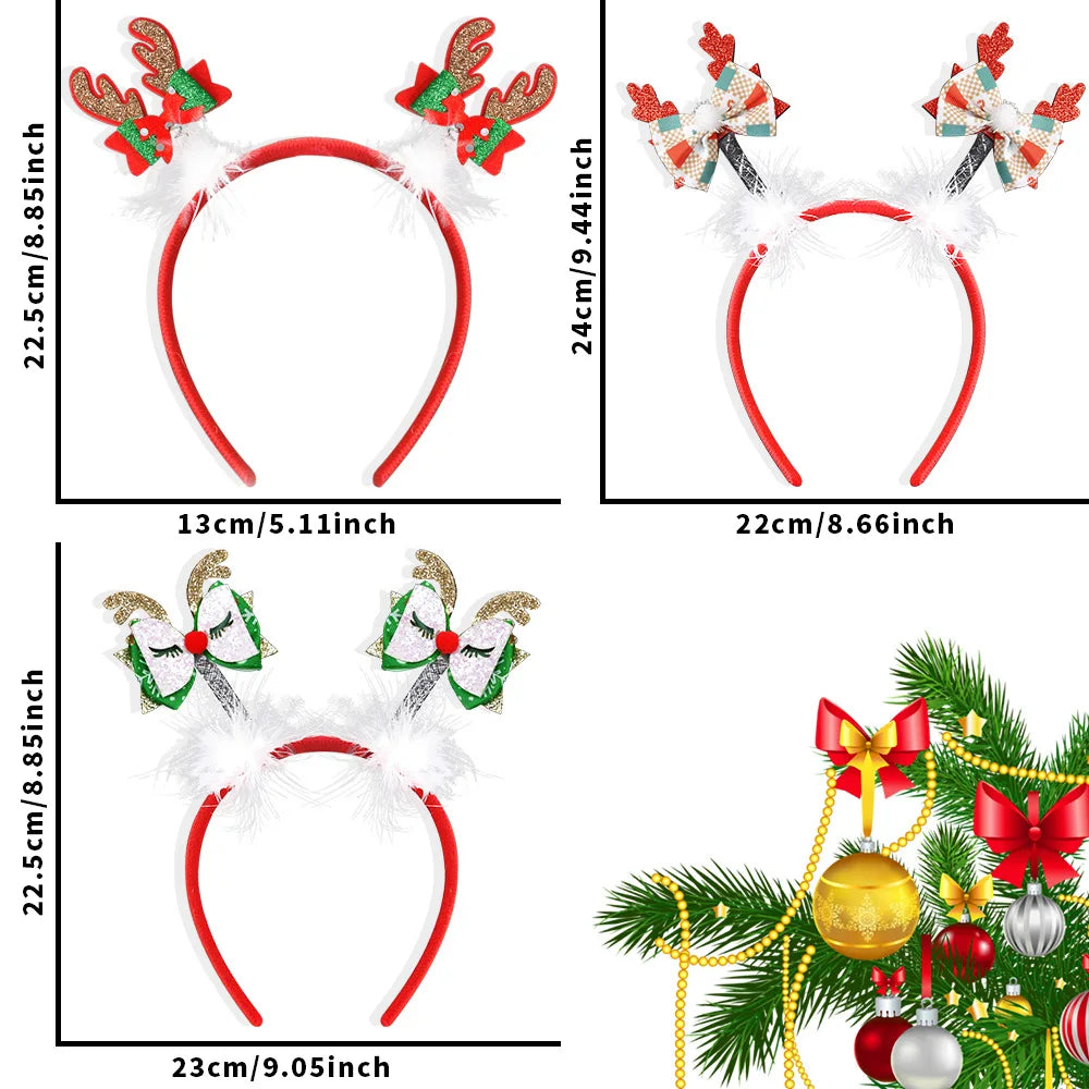 Christmas Headbands Funny Santa Claus Leg Hairband Xmas Kids Favor Gifts Head Band Merry Christmas Natal Navidad Party Decor