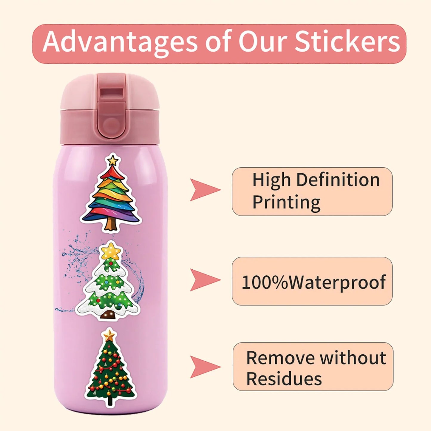 55 Christmas Tree Stickers For Wall Phone Party Stickers 2024 Decoracao De Natal Dekoration Zu Hause для дома Hogar Accesorios