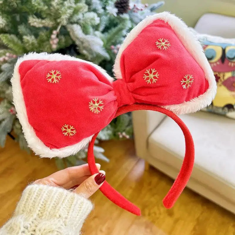 Christmas Headband Santa Snowman Elk Hairdband Xmas Tree Deer Horn Headwear Merry Christmas Party Decoration New Year Gifts 2023