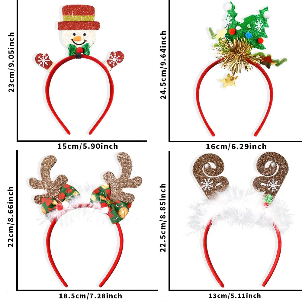 Christmas Headbands Funny Santa Claus Leg Hairband Xmas Kids Favor Gifts Head Band Merry Christmas Natal Navidad Party Decor