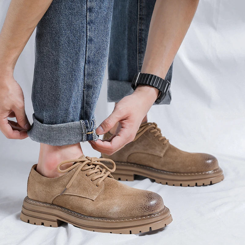 Scarpe da uomo di marca modello Oxford in pelle scamosciata di alta qualità