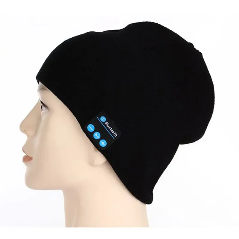 Earphone Cap Winter Keep Warm Knitting Hat with Bluetooth Music Hat Wireless Bluetooth Headphone MP3 Headset with Mic Sport Hat