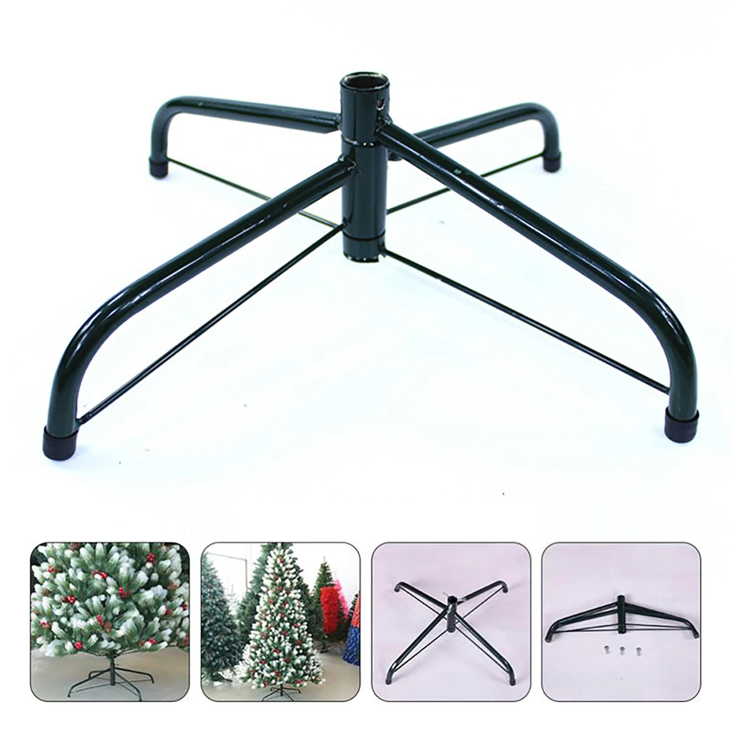 35/40/45/50cm Christmas Tree Base Stand Foldable Xmas Trees Bottom Mount Brackets Holiday Party Decoration Gadgets