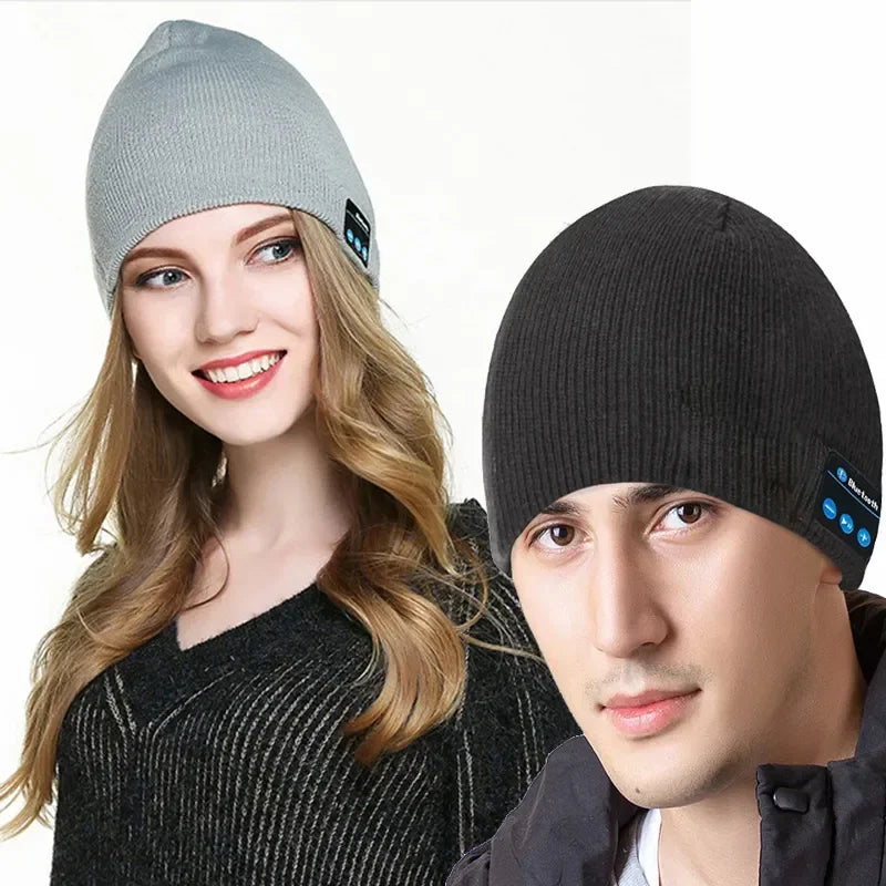 Earphone Cap Winter Keep Warm Knitting Hat with Bluetooth Music Hat Wireless Bluetooth Headphone MP3 Headset with Mic Sport Hat